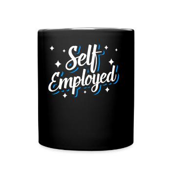 Self-employed freelancer freelancer - Full Colour Mug - black - Front