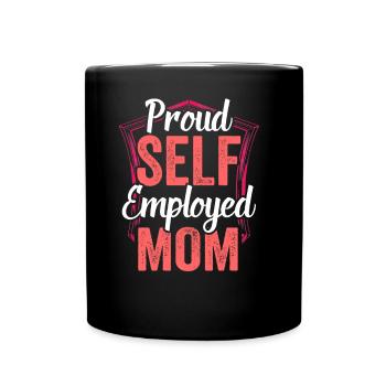 Proud Self-employed mother Self-employed - Full Colour Mug - black - Front