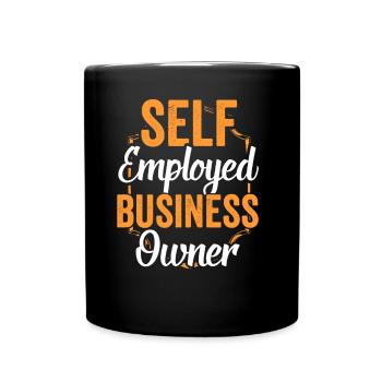 Self-employed business owner Self-employed - Full Colour Mug - black - Front
