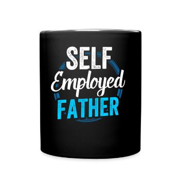 Self-employed father Freelancer Self-employed - Full Colour Mug - black - Front