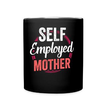Self-employed mother Freelancer Self-employed - Full Colour Mug - black - Front