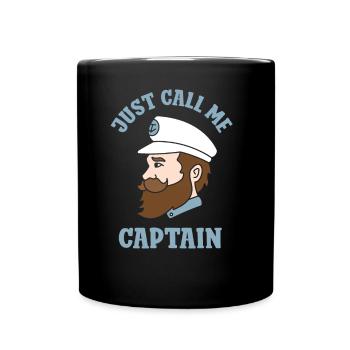 Appelez-moi simplement capitaine bateau bateau bateau - Mug uni - noir - Devant