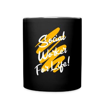 Soziale Arbeit - Tasse einfarbig - Schwarz - Vorne