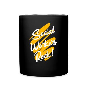 Social worker mode at - Full Colour Mug - black - Front
