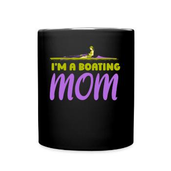Ich Bin Eine Boot Fahrende Mutter Bootfahren Yacht - Tasse einfarbig - Schwarz - Vorne