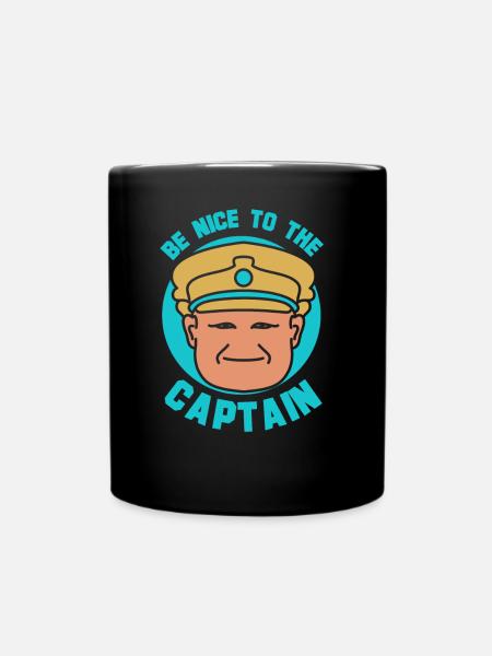 Soyez gentil avec le capitaine bateau bateau bateau yacht - Mug uni - noir