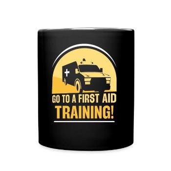 Suivez un cours de secourisme! Enseignant - Mug uni - noir - Devant
