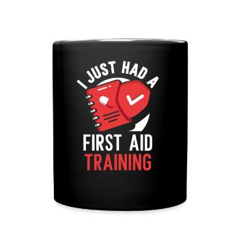 Je viens d’avoir un professeur de secourisme - Mug uni - noir - Devant