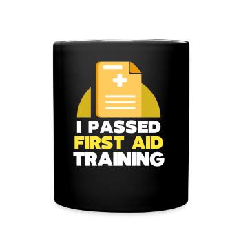 J’ai réussi un cours de secourisme - Mug uni - noir - Devant