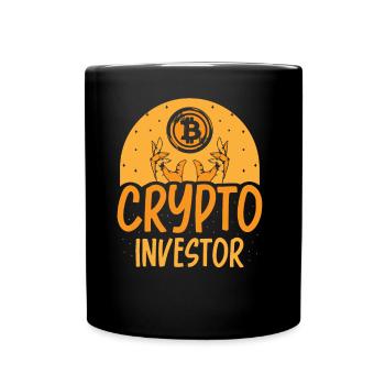 Krypto Investor Crypto Investieren Anleger Anlegen - Tasse einfarbig - Schwarz - Vorne