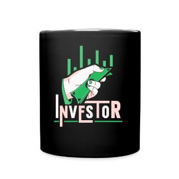 Investors Invest Financier Investor Invest - Full Colour Mug - black - Front
