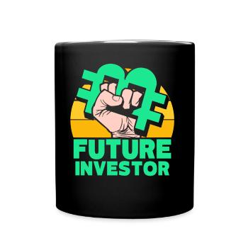 Future Investor Bitcoin Investor Invest - Full Colour Mug - black - Front