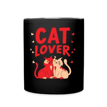 Cat Lover Pet Cats Cat Cute - Full Colour Mug - black - Front