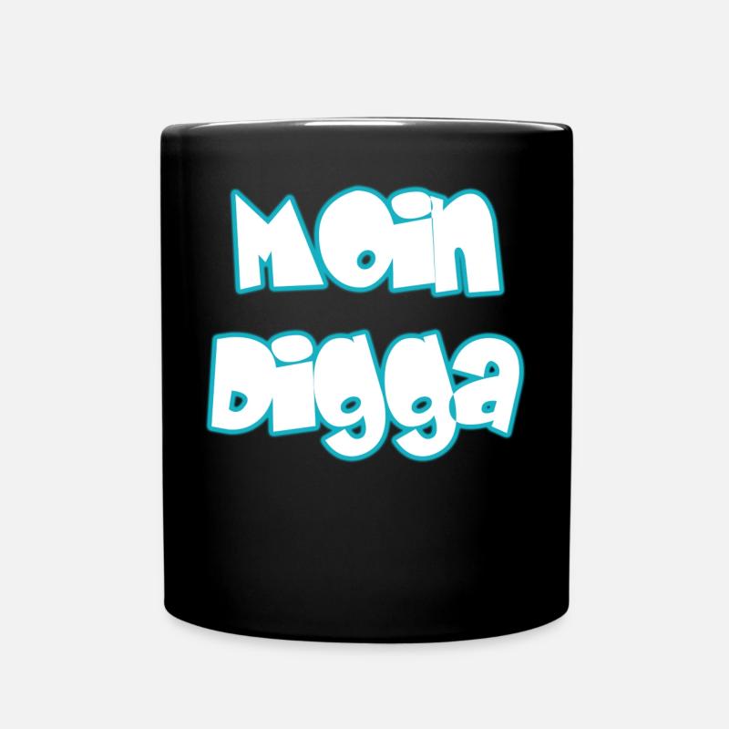 Moin Digga - Tasse einfarbig - Schwarz