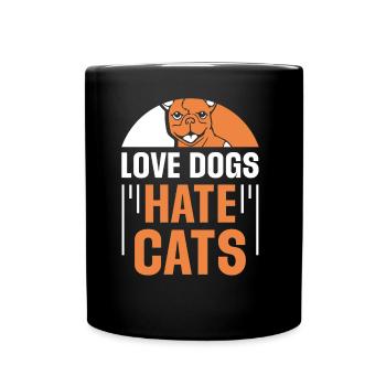 Dear Dogs Hate Cats Puppy Lover Dog - Full Colour Mug - black - Front