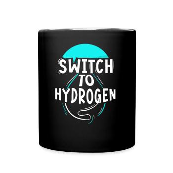 Switching to Hydrogen Element Energy Hydrogen - Full Colour Mug - black - Front
