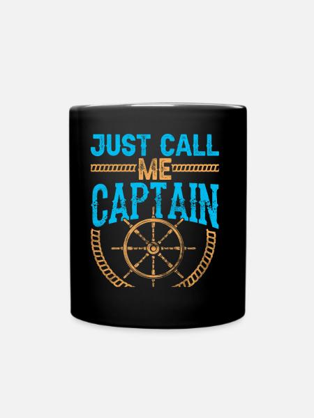 Appelez-moi simplement capitaine bateau bateau bateau bateau - Mug uni - noir