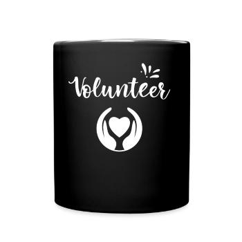 Voluntary Volunteer Volunteer - Full Colour Mug - black - Front
