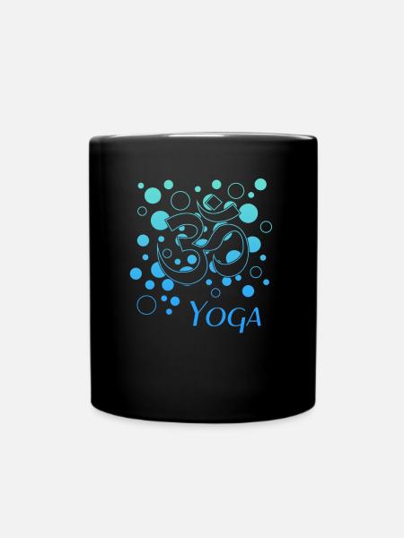 Yoga Yogi - Tasse einfarbig - Schwarz