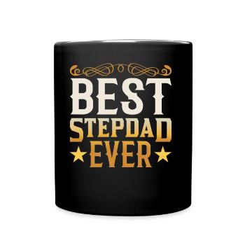 Bester Stiefvater Aller Zeiten Stiefpapa Stepdad - Tasse einfarbig - Schwarz - Vorne