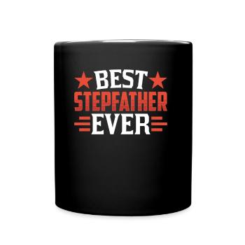 Bester Stiefvater Aller Zeiten Stepdad Stiefpapa - Tasse einfarbig - Schwarz - Vorne