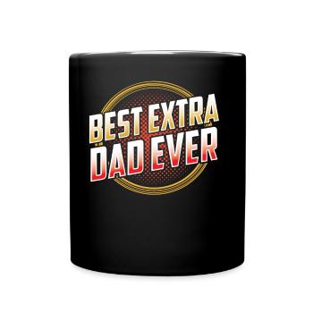 Best Extra Papa Ever Stepdad Stepdad Stepfather - Full Colour Mug - black - Front