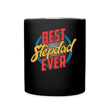 Bester Stiefvater Aller Zeiten Stiefpapa Stepdad - Tasse einfarbig - Schwarz - Vorne