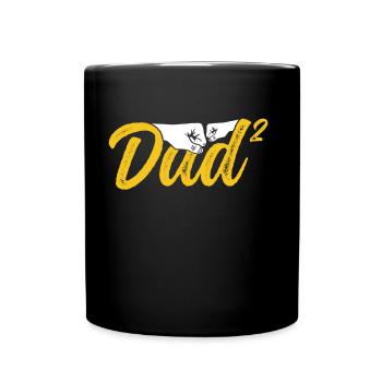 Father Of Two Children Father Day Daddy Papa - Full Colour Mug - black - Front