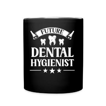 Future équipe d’hygiénistes dentaires Hygiène dentaire - Mug uni - noir - Devant