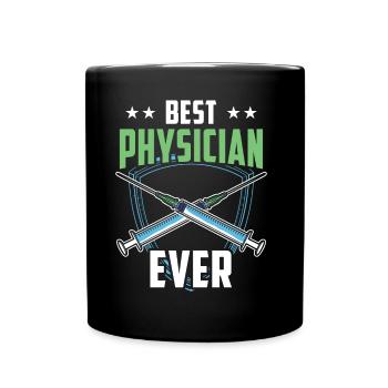 Der Beste Arzt Aller Zeiten Beruf Mediziner Doktor - Tasse einfarbig - Schwarz - Vorne