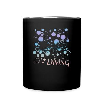 Diving - Tasse einfarbig - Schwarz - Vorne