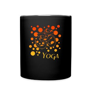 yoga - Tasse einfarbig - Schwarz - Vorne