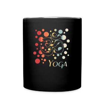 Yoga Namaste - Tasse einfarbig - Schwarz - Vorne