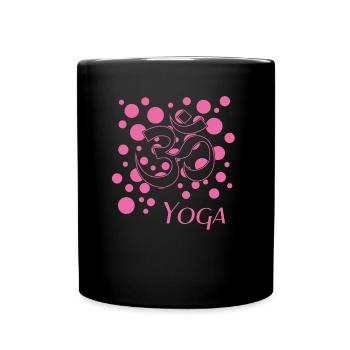 Yoga yoga - Tasse einfarbig - Schwarz - Vorne