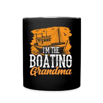 Je suis la navigatrice grand-mère bateau bateau - Mug uni - noir - Devant