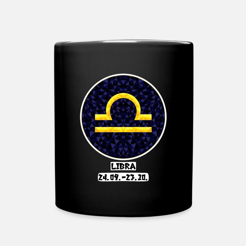Libra 24.09.-23.10. - Tasse einfarbig - Schwarz