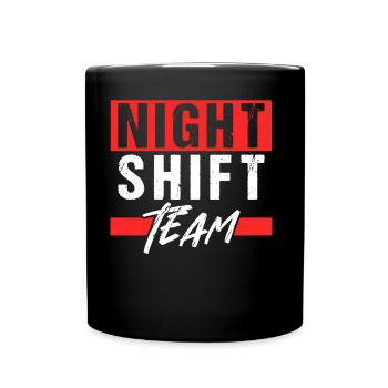 Travail d’équipe de nuit Collègue De nuit - Mug uni - noir - Devant
