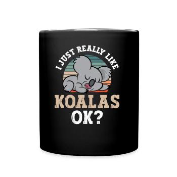 J’aime Koalas Just Very Okay? Koala Ours Koala - Mug uni - noir - Devant