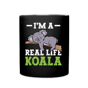 I Am A Real Koala Koalas Koala Bear Animal Cute - Full Colour Mug - black - Front