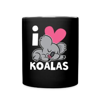 I Love Koalas Koala Animal Koala Bear Sweet - Full Colour Mug - black - Front