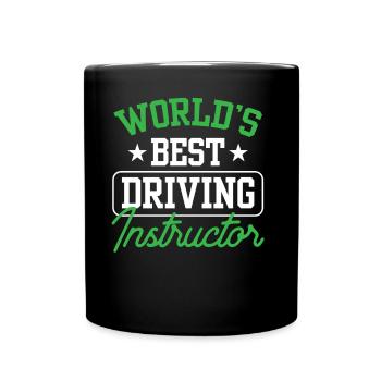 Der Beste Fahrlehrer Der Welt Beruf Fahrschule - Tasse einfarbig - Schwarz - Vorne