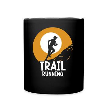 Trail Running Course Course Trail Run - Mug uni - noir - Devant