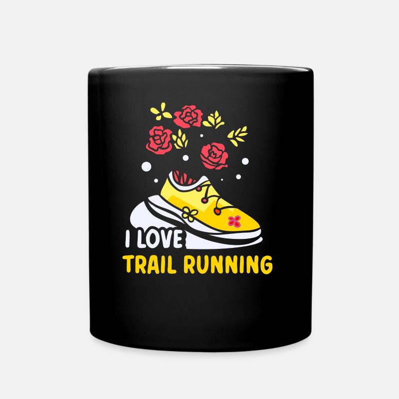 J’adore les courses de Trail Running Trail Running - Mug uni - noir