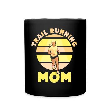 Trail Running Mama Runner Course de trail Running - Mug uni - noir - Devant