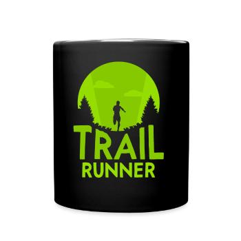 Trail Runner Running Race Trail Running - Full Colour Mug - black - Front