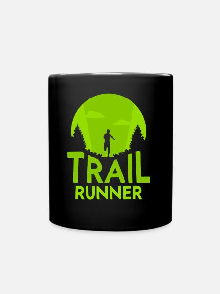 Trail Runner Running Course Course Trail Running - Mug uni - noir
