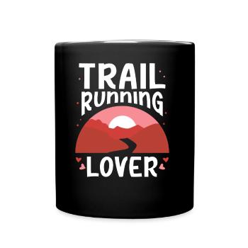 Trail Running Lovers Trail Running Course - Mug uni - noir - Devant