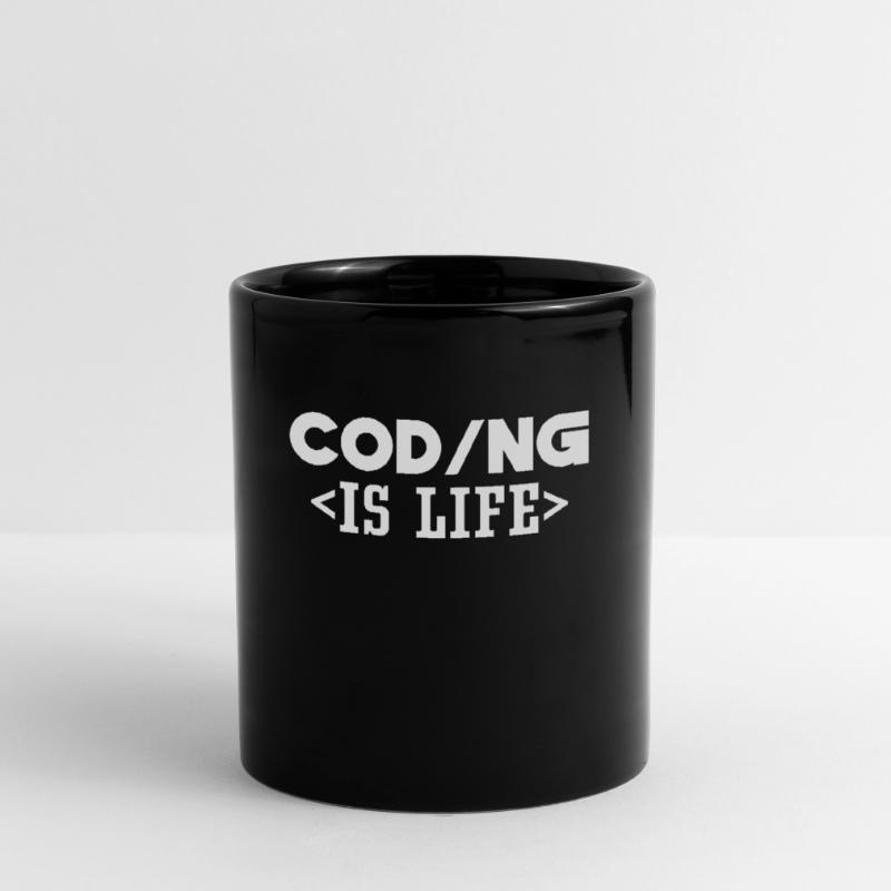 Coding Ist Leben Code Programmierer Coder Tasse einfarbig