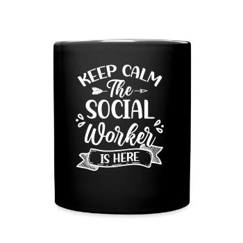 Stay calm The social worker Is there training - Full Colour Mug - black - Front