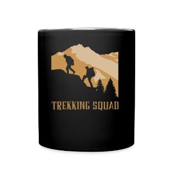 Trekking Team Wanderung Wandern Wanderer - Tasse einfarbig - Schwarz - Vorne